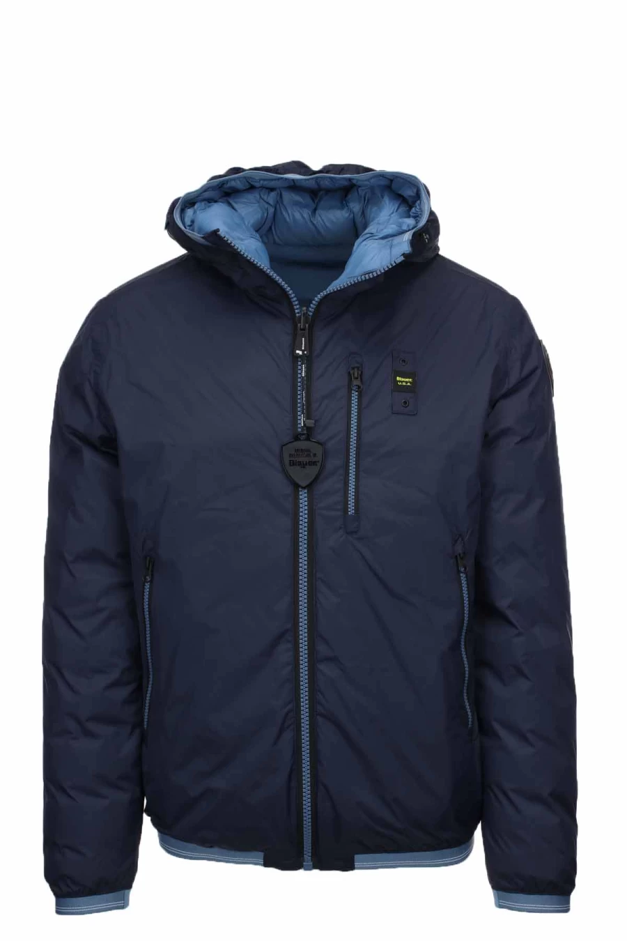 BLAUER Reversible Eco-Friendly Puffer Jacket for Men - Giubbotto Piumino Prestigemodauomo