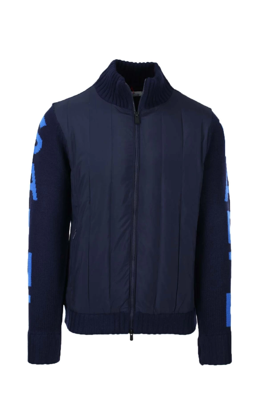 Saint Barth MC2 Wool Blend Knitted Jacket - Padded Winter Coat for Men - Prestigemodauomo Collection
