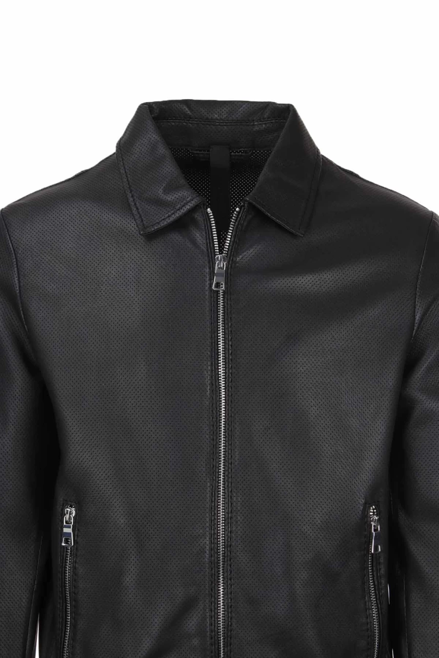 "The Jack Men's Premium Micro-Perforated Leather Jacket – Stylish & Breathable Giubbotto In Pelle"