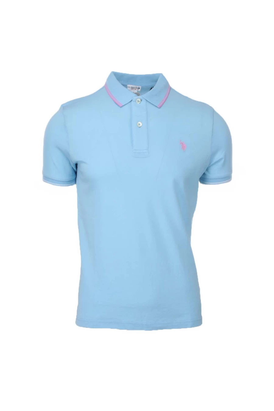 US Polo Assn Men's Half-Sleeve Contrast Trim Polo Shirt | Prestigemodauomo Collection