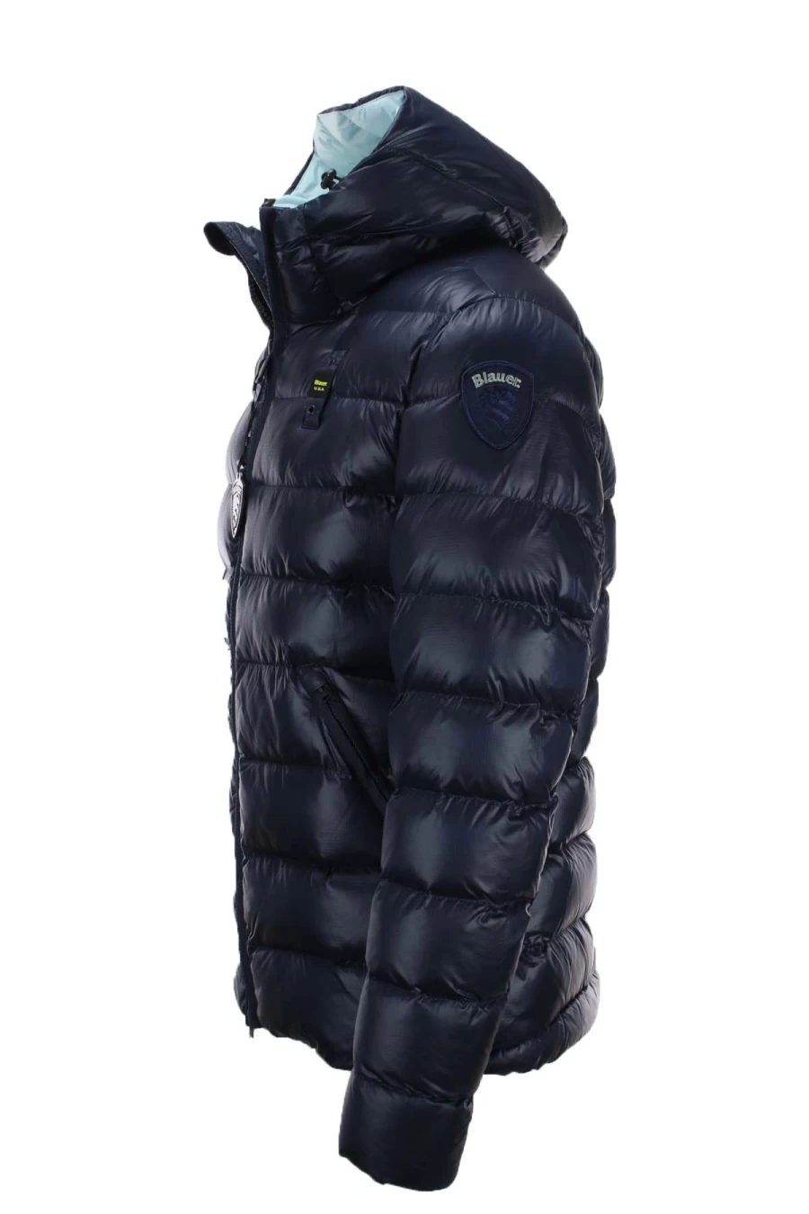 BLAUER Men's Premium Down Hooded Jacket - Warm Winter Coat for Cold Weather