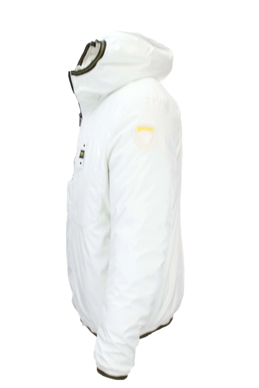 BLAUER Men's Neoprene Bomber Jacket with Hood - Lightweight Down Insulated Winter Coat