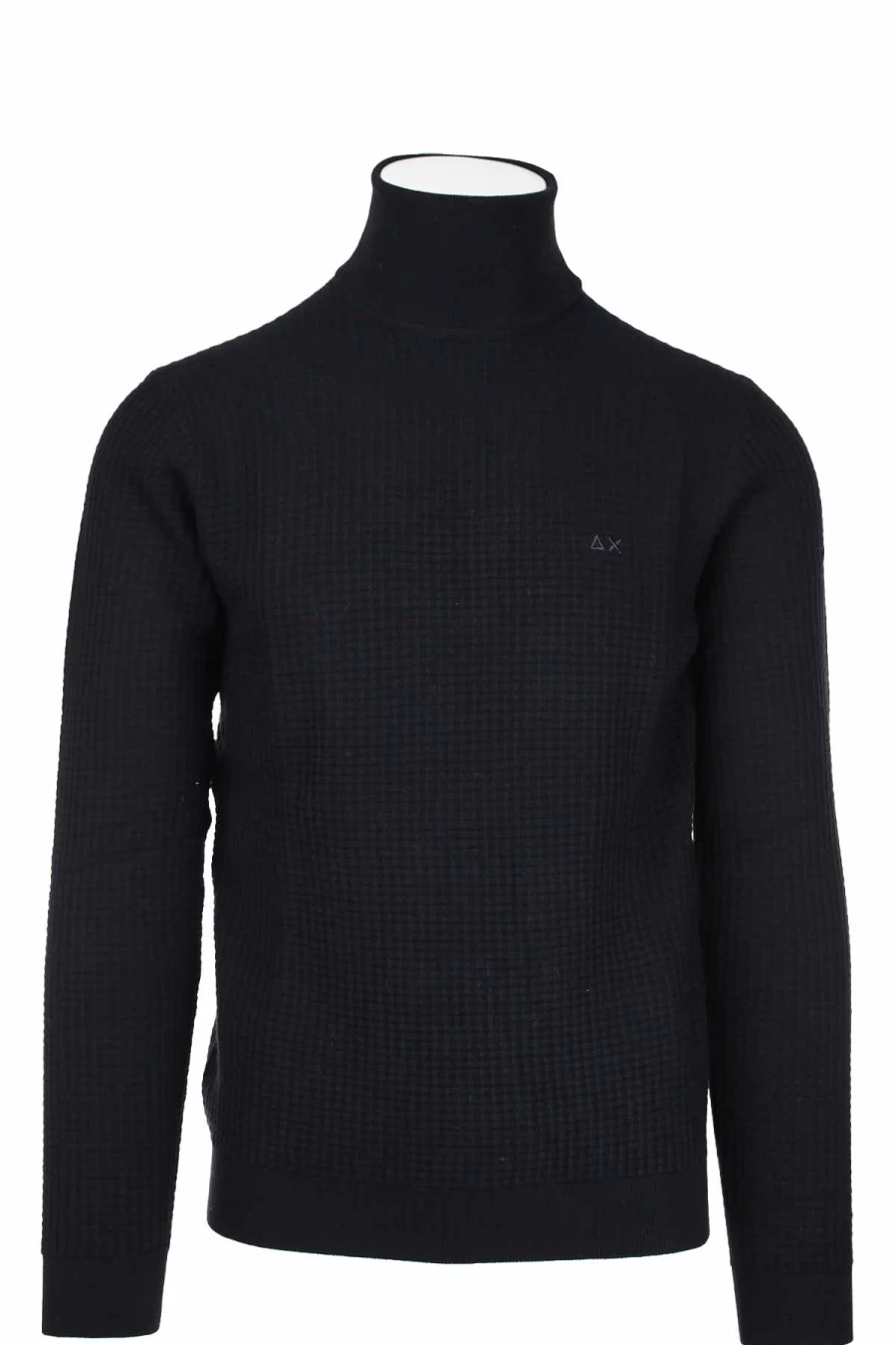 "SUN68 Men's Intarsia Knit Pullover Sweater - Dolcevita Style - Prestigemodauomo Collection"