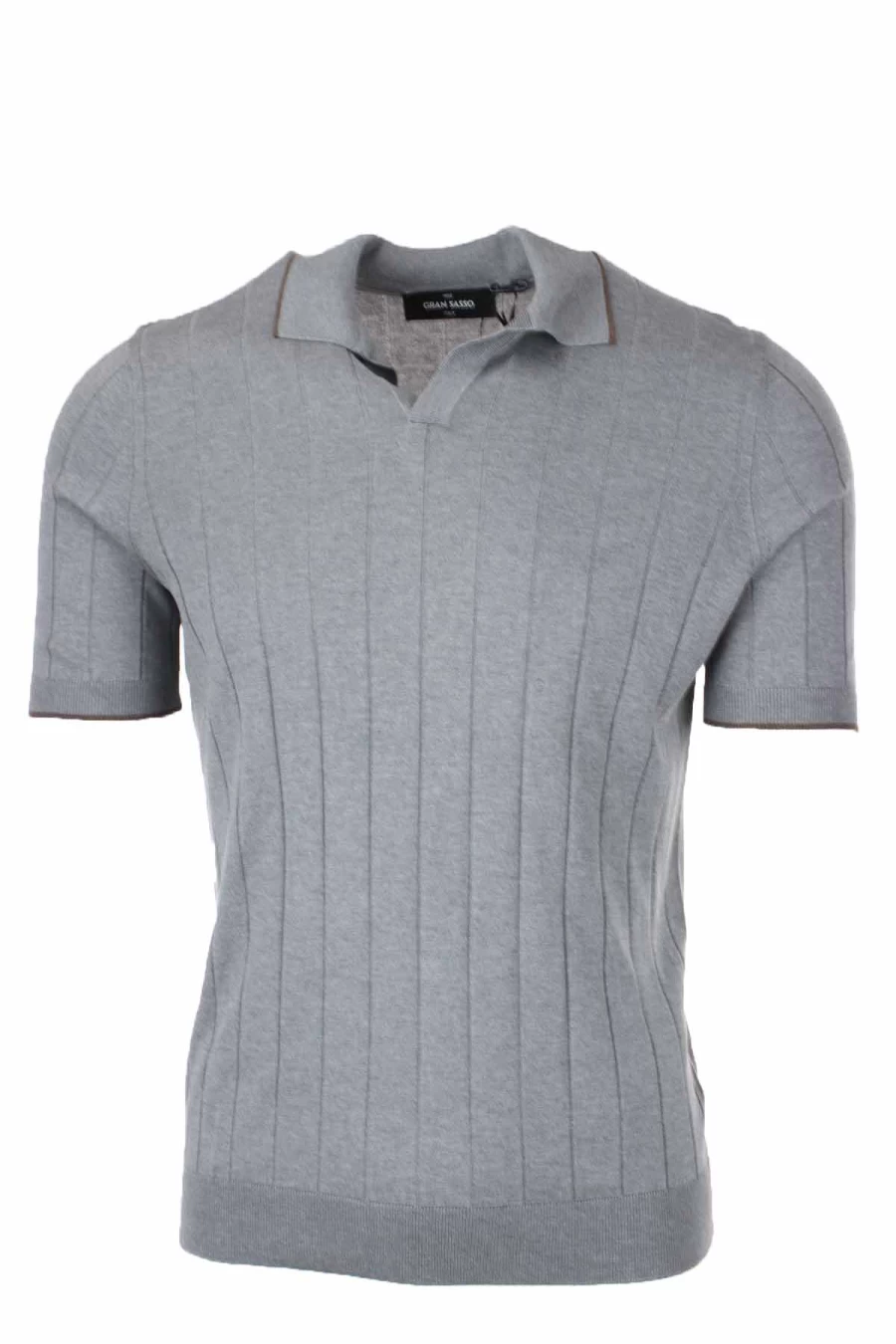 Gran Sasso Men's Silk Knit T-Shirt - Luxury Italian Cashmere & Silk Blend Premium Tee